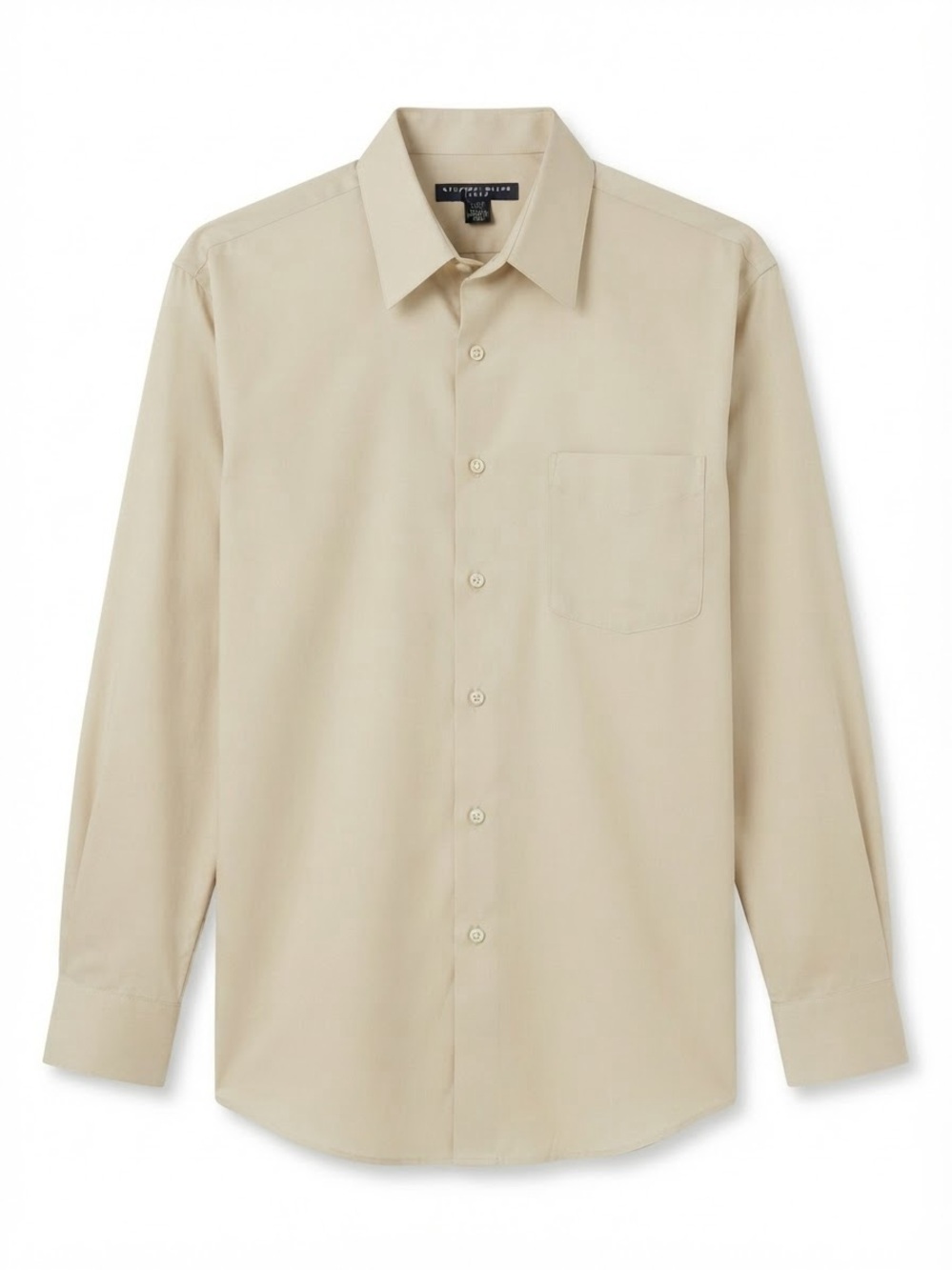 Geoffrey Beene Men's Tan Wrinkle-Free Dress Shirt XL 17.5 34/35